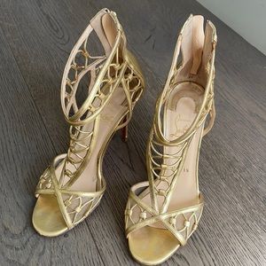 Christian Louboutin Martha 100 Gold Sandals